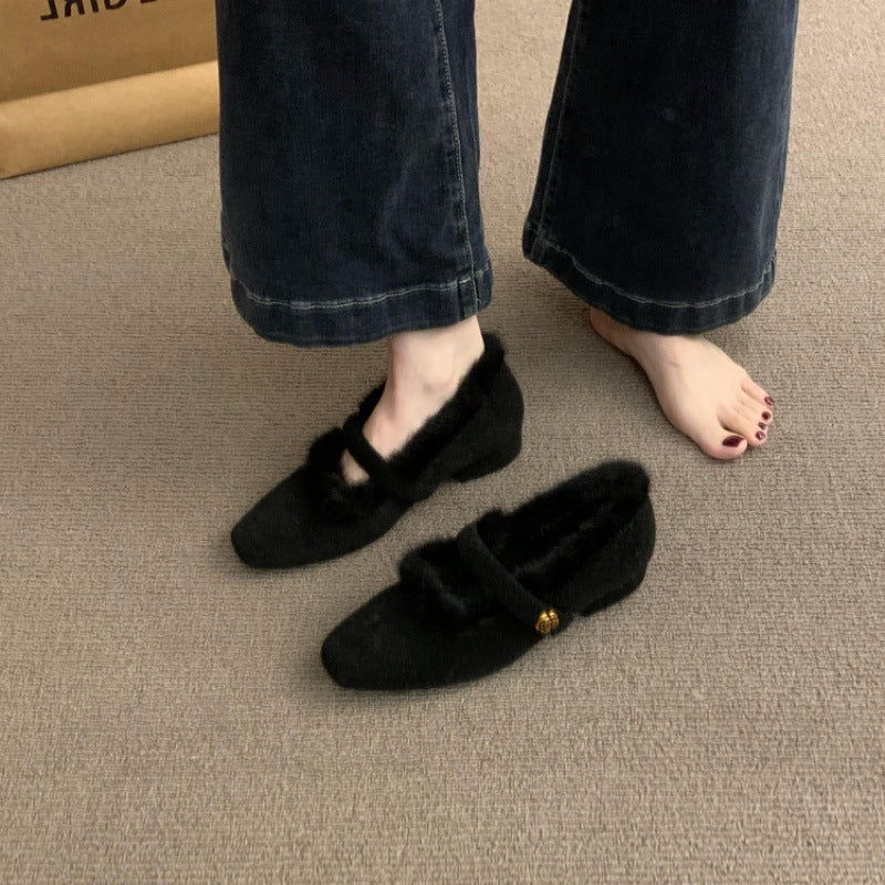 Damen Flauschige Hausschuhe mit dekorativem Riemen und luxuriösem Innenfutter Heidi Mode - Image 7