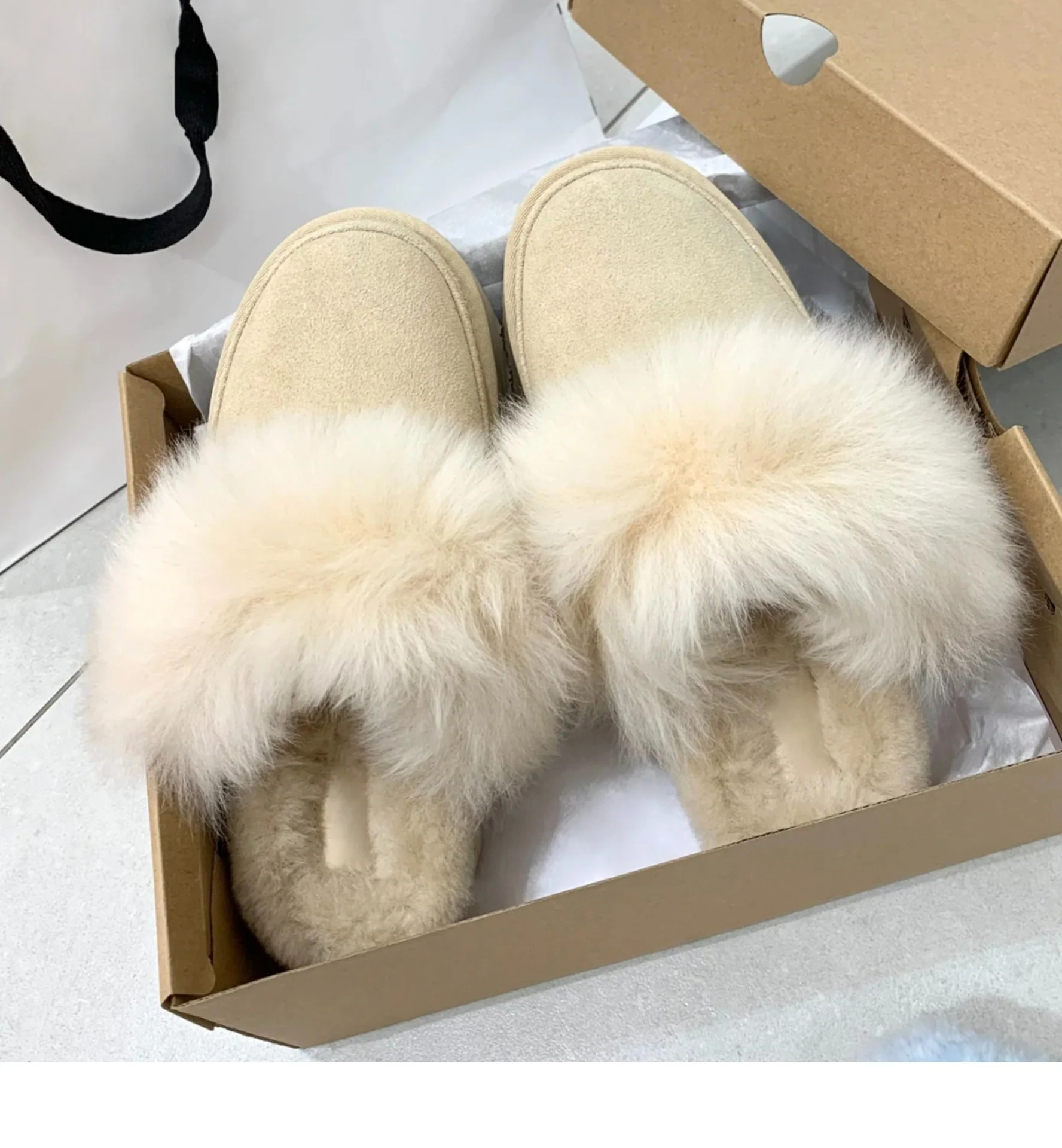 Damen Flauschige Hausschuhe mit elegantem Fleece und rutschfester Sohle Heidi Mode - Image 6