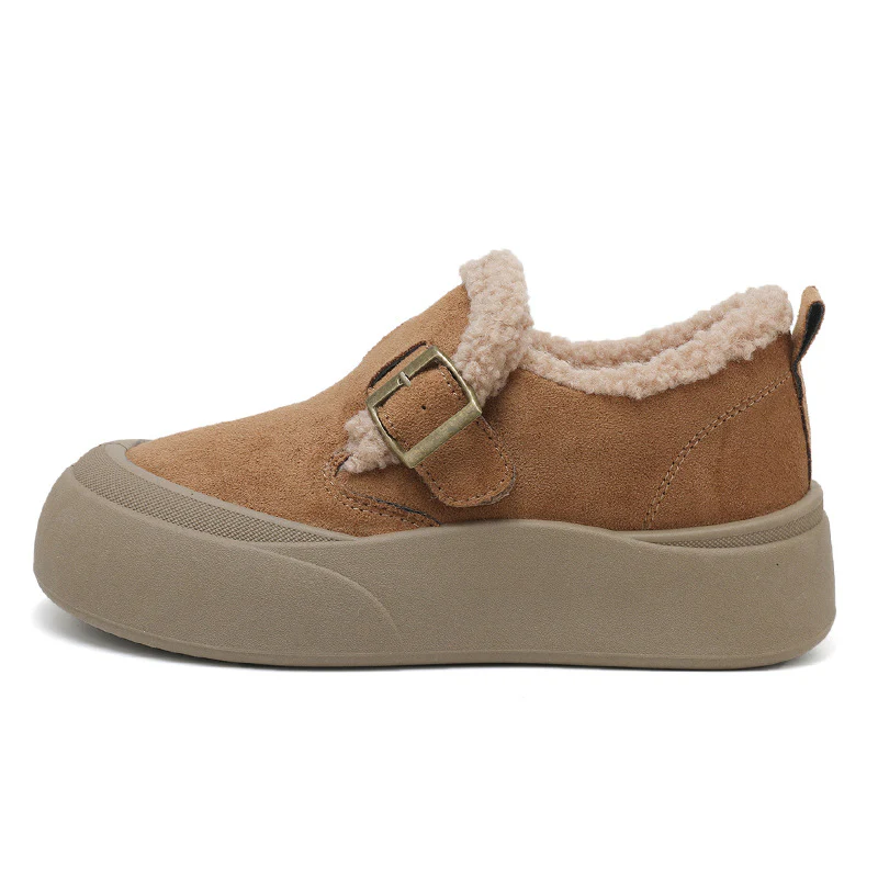 Damen Flauschige Slipper mit praktischer Schnalle Heidi Mode - Image 5