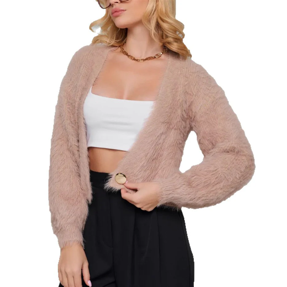Strickjacke Damen flauschig oversized aus weichem Material - Image 13