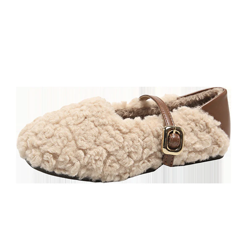 Damen Fleece Hausschuhe mit modischem Riemen und Warmfutter Heidi Mode - Image 5