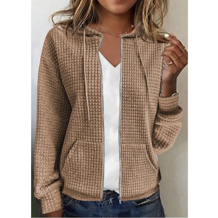 Damen Fleecejacke mit Strukturiertem Waffelmuster Heidi-Mode - Image 3
