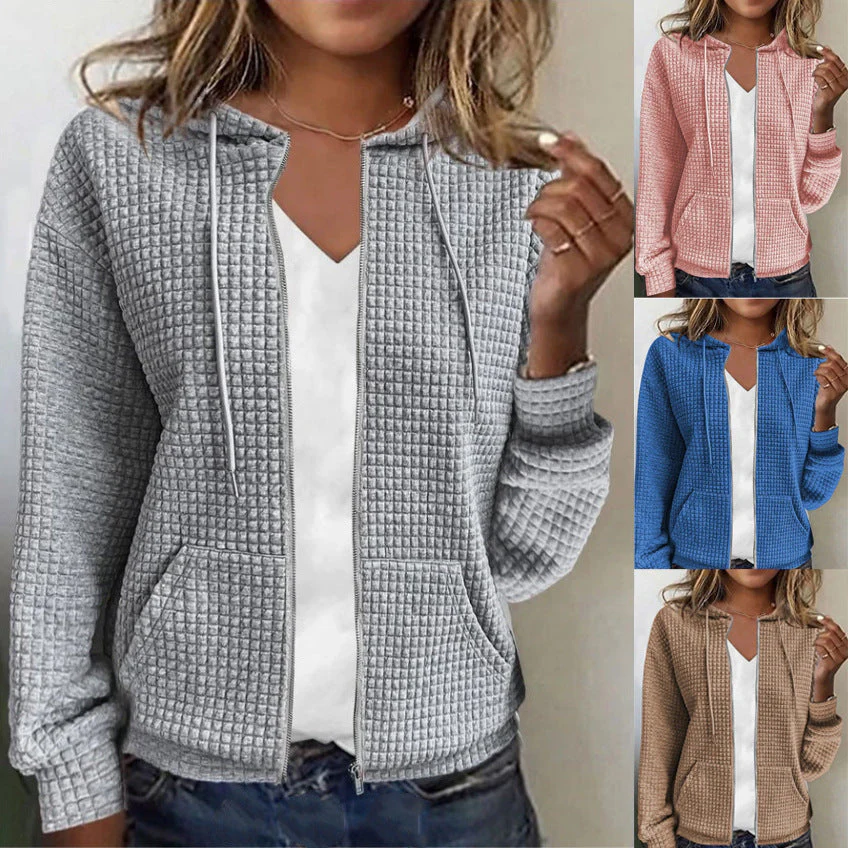 Damen Fleecejacke mit Strukturiertem Waffelmuster Heidi-Mode - Image 7