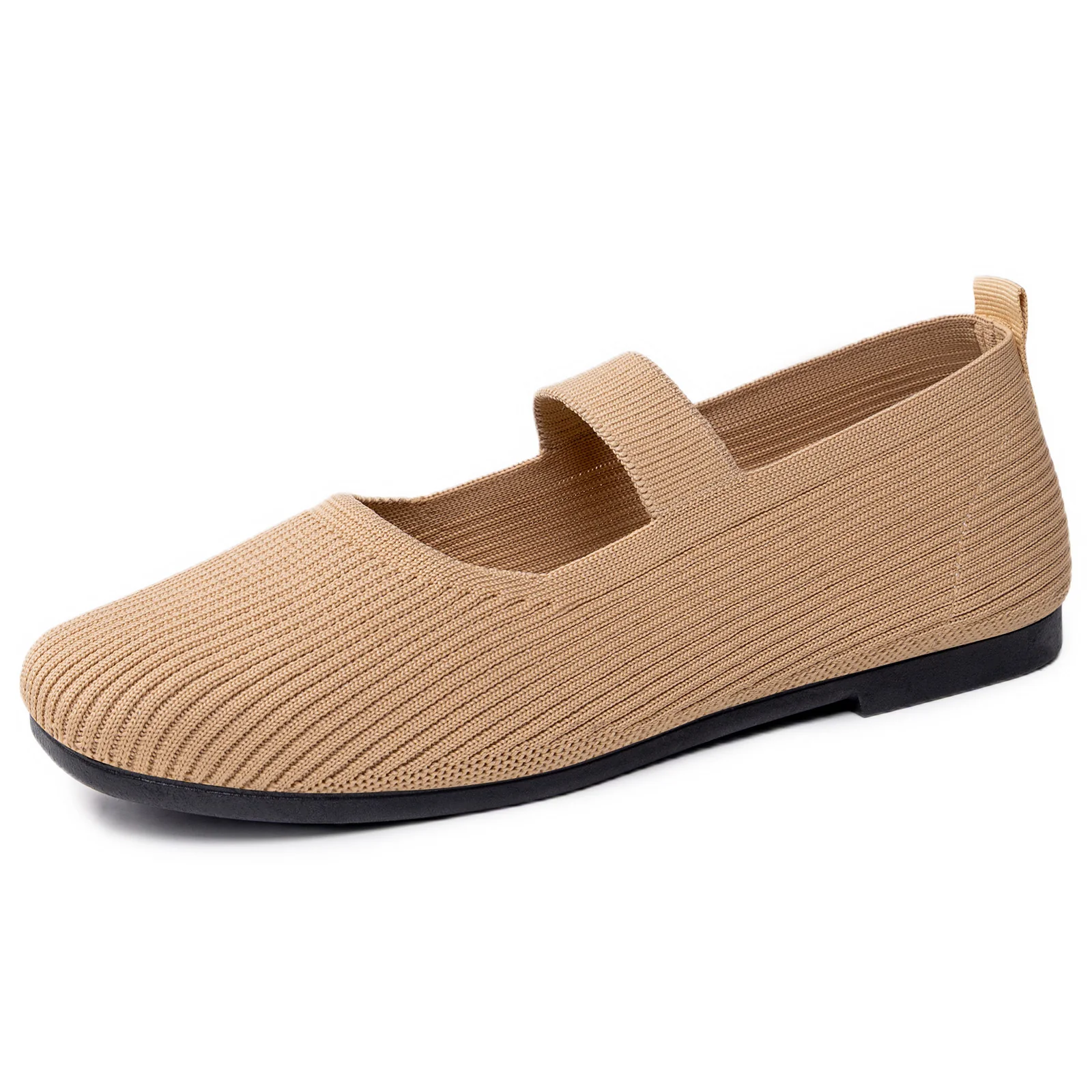Damen Flexibele Strick Ballerinas mit verstellbarem Riemen Heidi Mode - Image 5