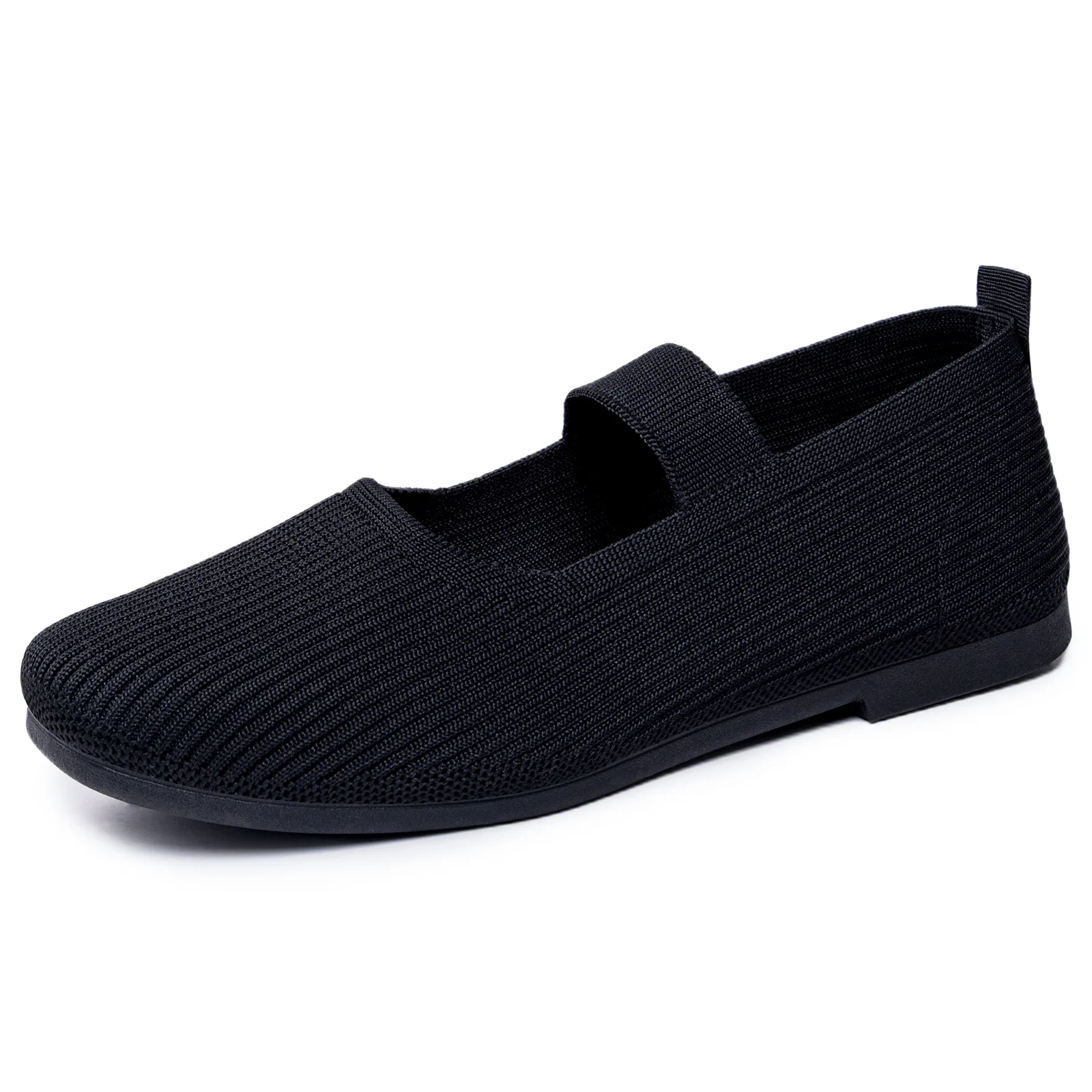 Damen Flexibele Strick Ballerinas mit verstellbarem Riemen Heidi Mode - Image 8
