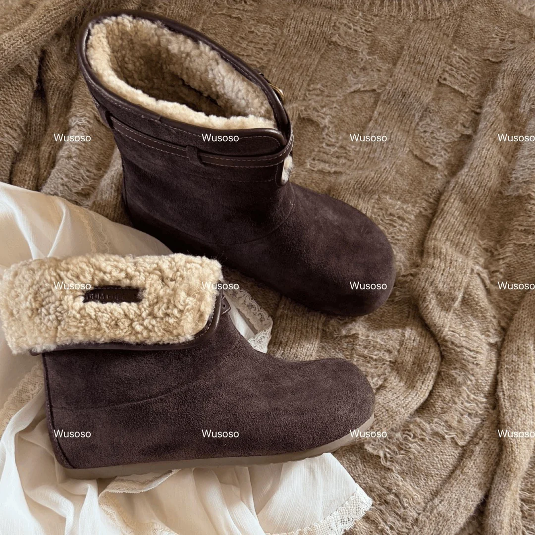 Damen Fluffy Winterboots aus hochwertigem Veloursleder mit kuscheligem Innenfutter Heidi Mode - Image 6