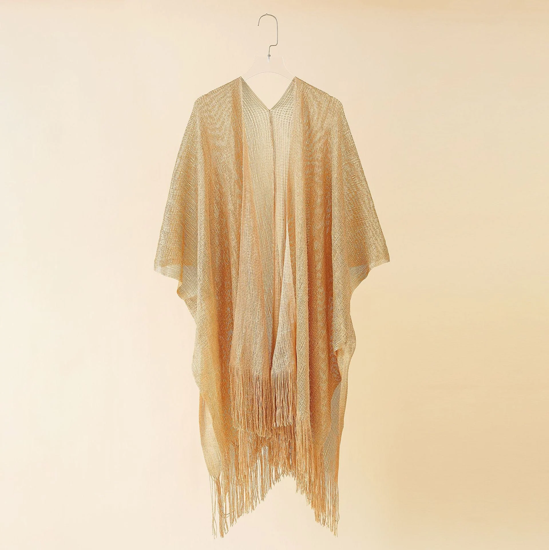 Damen Fransen-Kimono Aus Transparenter, Luftiger Struktur Heidi-Mode - Image 10