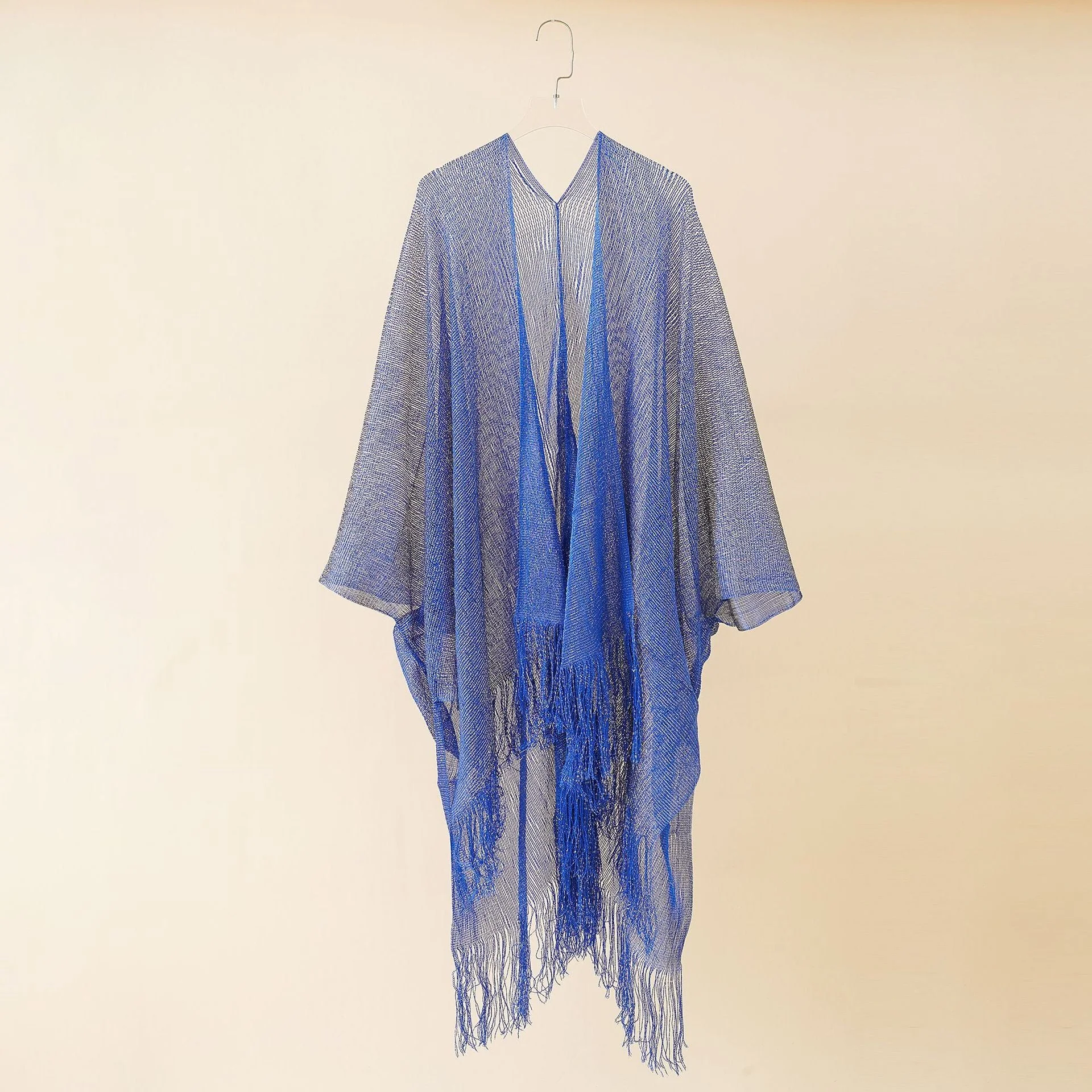 Damen Fransen-Kimono Aus Transparenter, Luftiger Struktur Heidi-Mode - Image 11