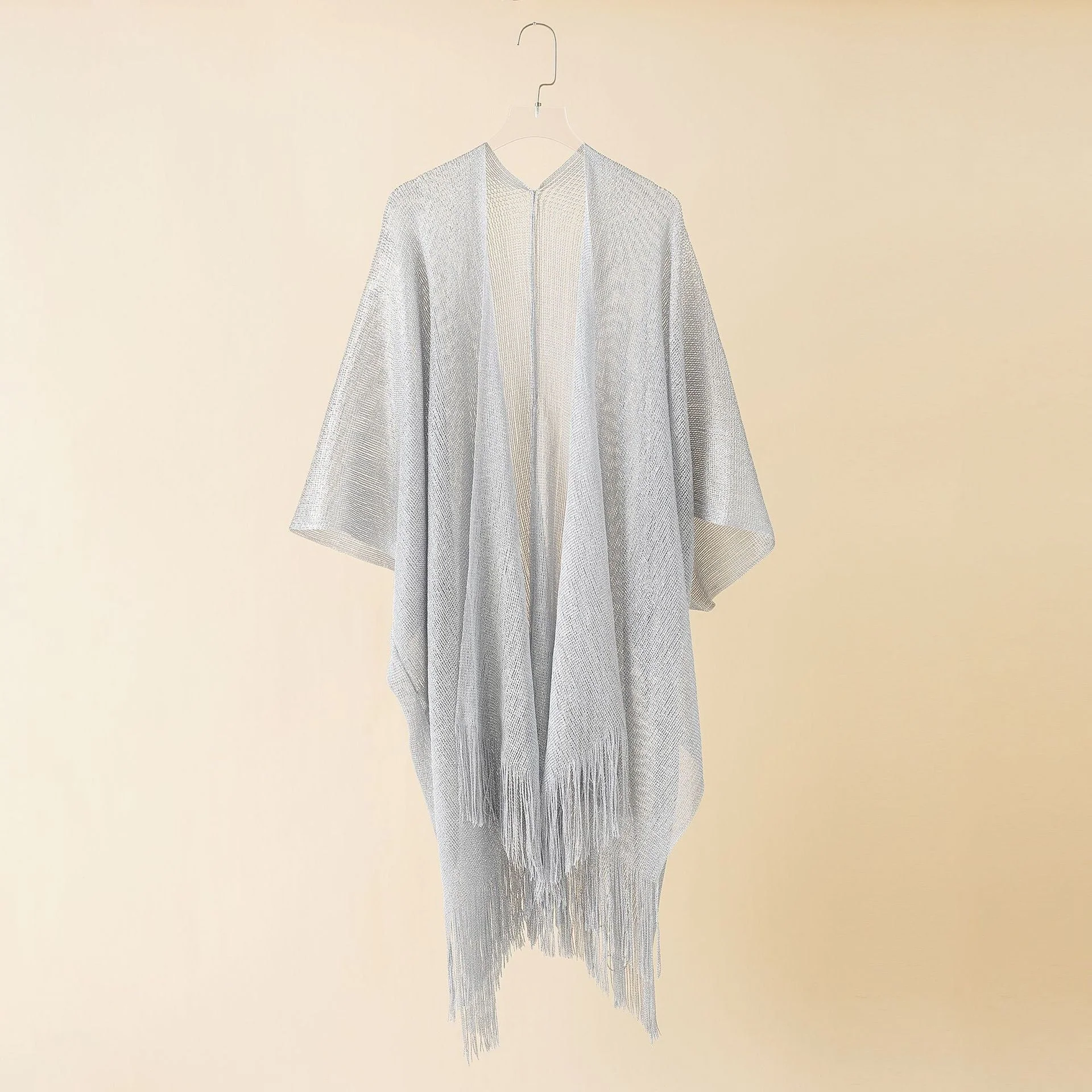 Damen Fransen-Kimono Aus Transparenter, Luftiger Struktur Heidi-Mode - Image 15