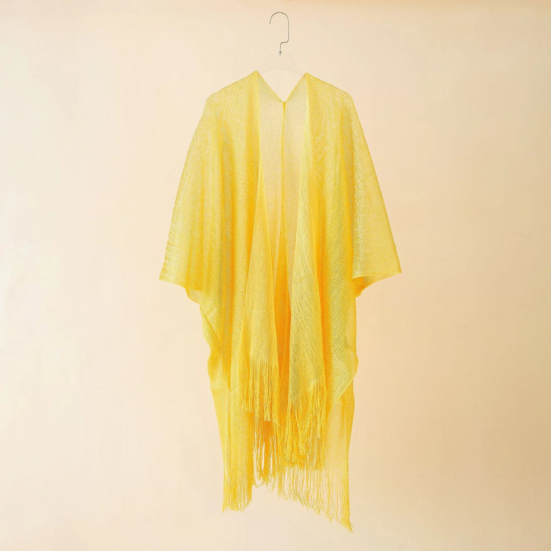 Damen Fransen-Kimono Aus Transparenter, Luftiger Struktur Heidi-Mode - Image 7