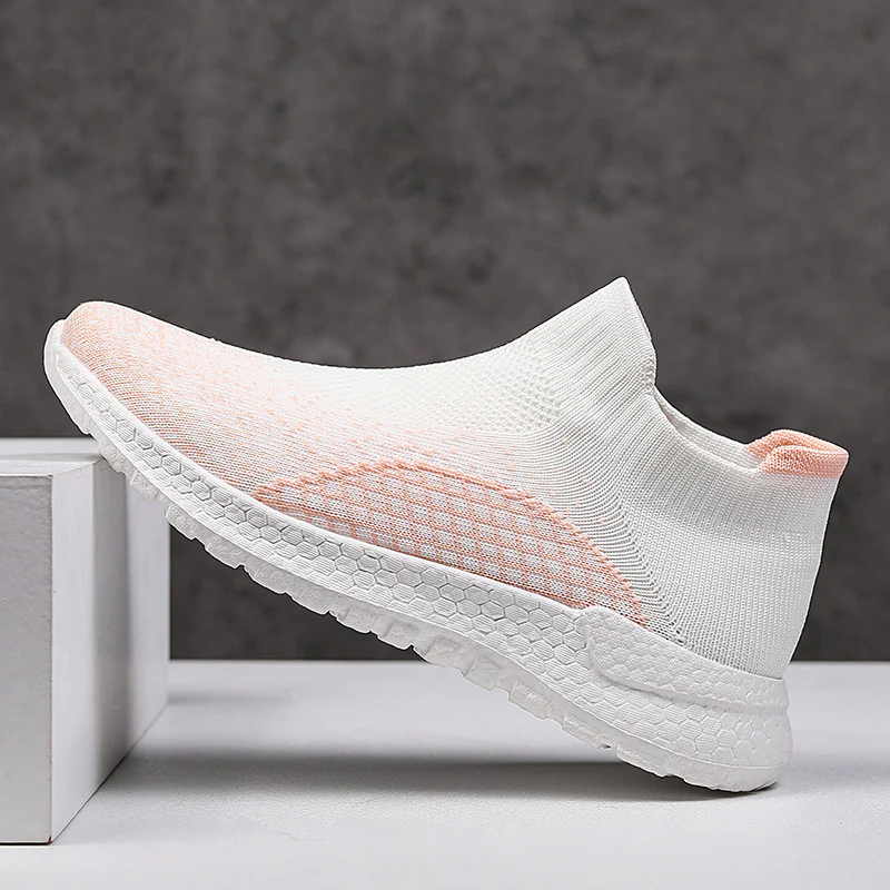 Damen Freizeit-Laufschuhe mit atmungsaktivem Strickdesign und rutschfester Sohle Heidi Mode - Image 7
