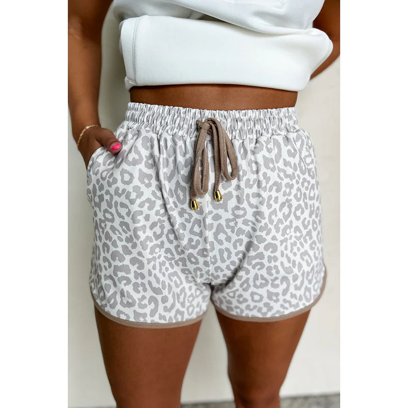 Damen Freizeit-Shorts mit Modischem Leopardenmuster und Elastischem Bund Heidi-Mode - Image 3