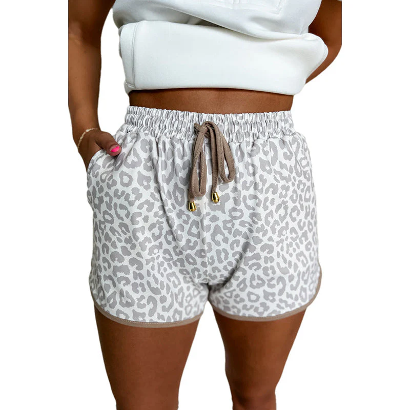 Damen Freizeit-Shorts mit Modischem Leopardenmuster und Elastischem Bund Heidi-Mode - Image 5
