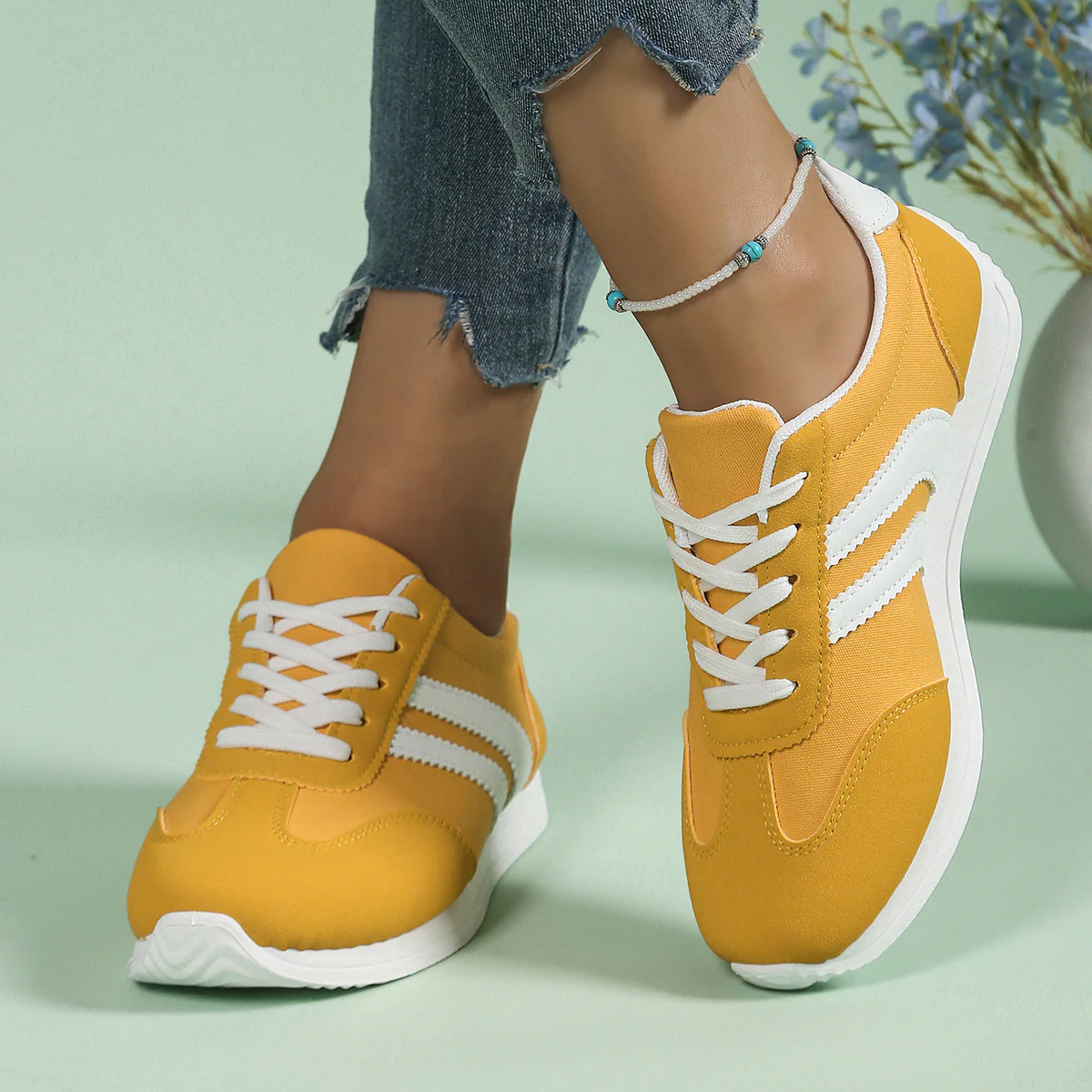 Damen Freizeit-Sneaker mit atmungsaktivem Obermaterial und bequemer Dämpfung Heidi Mode - Image 2