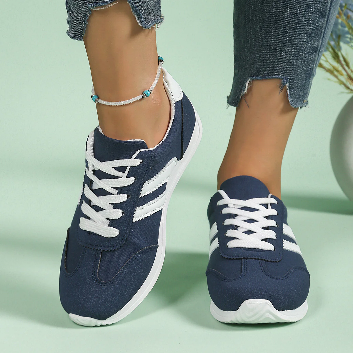 Damen Freizeit-Sneaker mit atmungsaktivem Obermaterial und bequemer Dämpfung Heidi Mode - Image 4