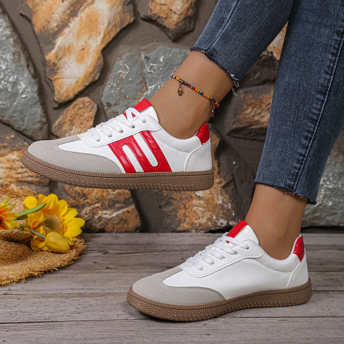 Damen Freizeit-Sneaker mit atmungsaktiver Mesh-Oberfläche und rutschfester Laufsohle Heidi Mode - Image 2