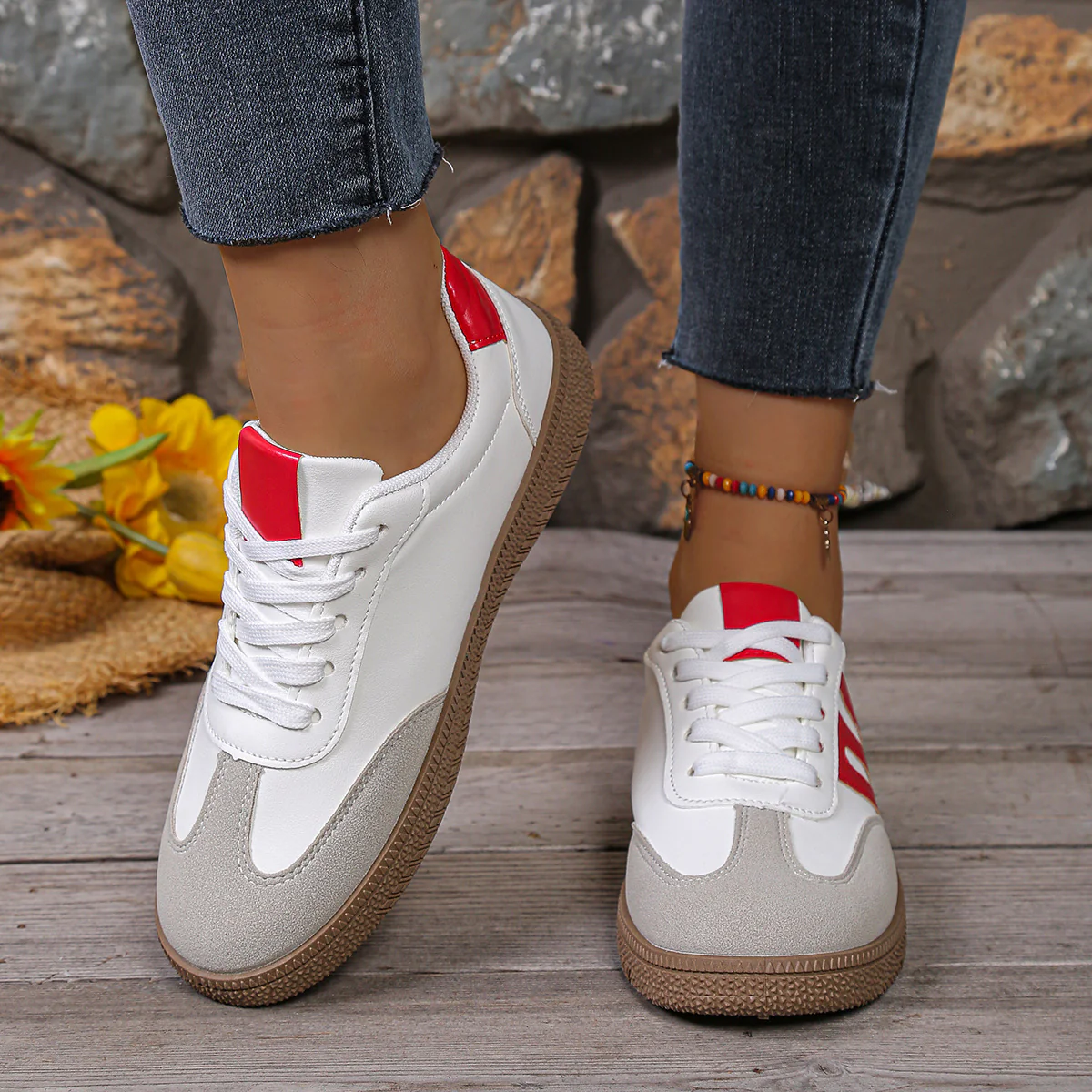 Damen Freizeit-Sneaker mit atmungsaktiver Mesh-Oberfläche und rutschfester Laufsohle Heidi Mode - Image 3
