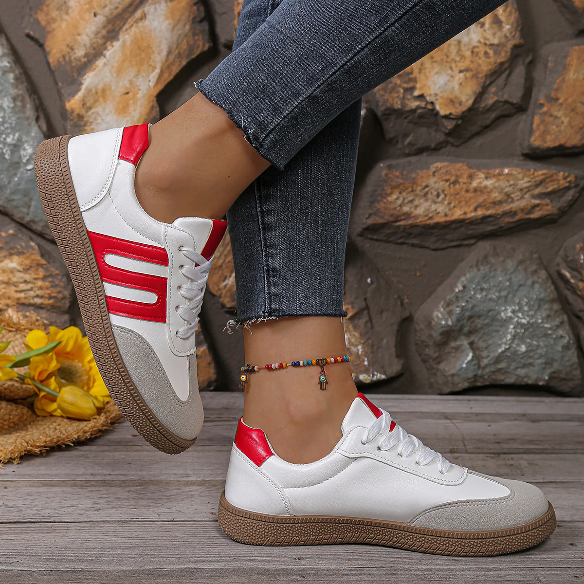 Damen Freizeit-Sneaker mit atmungsaktiver Mesh-Oberfläche und rutschfester Laufsohle Heidi Mode - Image 4