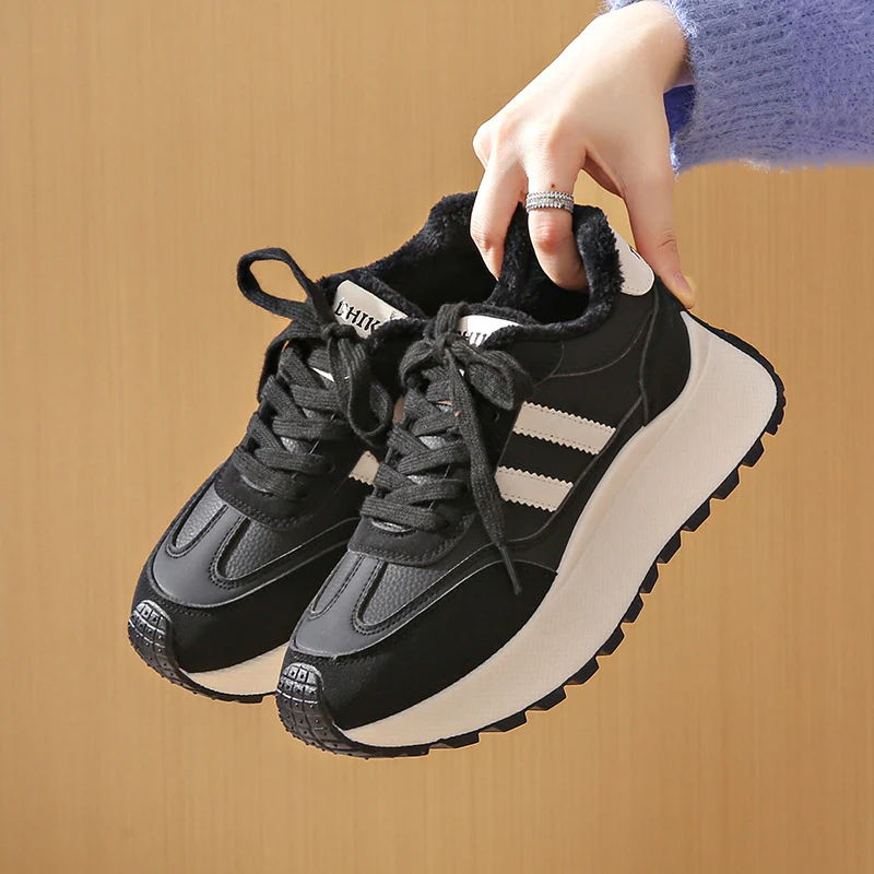 Damen Freizeit Sneakers mit kuscheligem Innenfutter und rutschfester Sohle Heidi Mode - Image 8