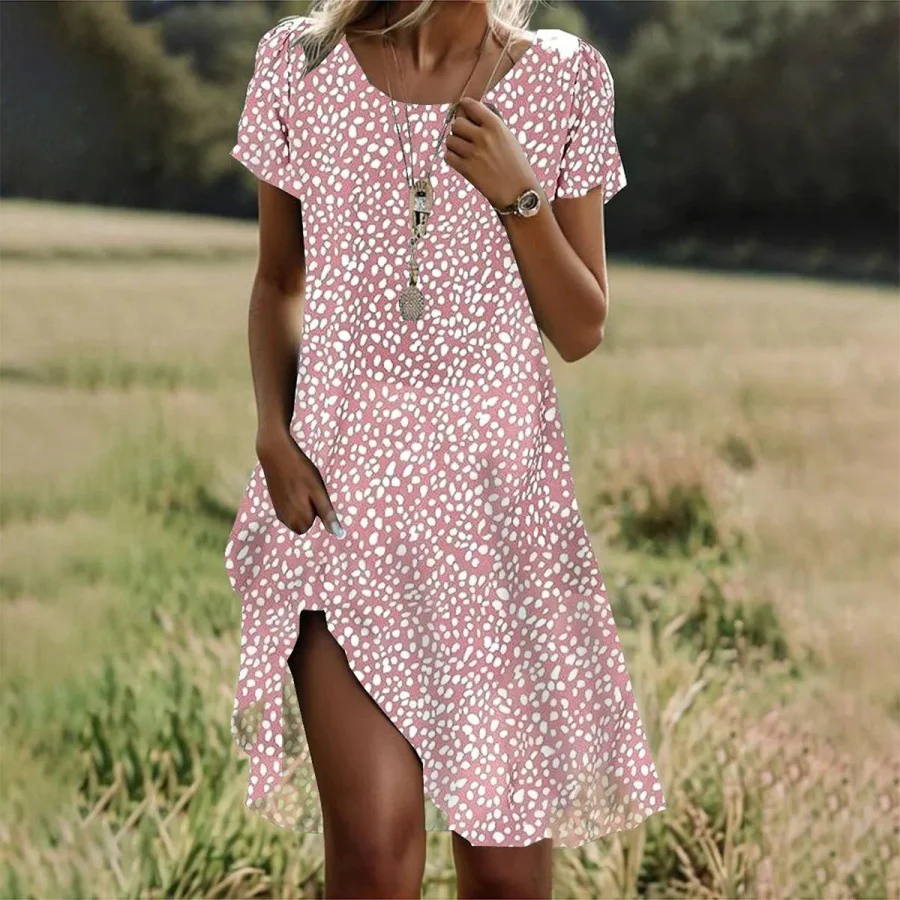 Damen Freizeitkleid mit asymmetrischem Saum und Taschen Heidi-Mode - Image 4