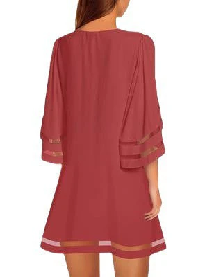 Damen Freizeitkleid mit Modischen, Luftigen Ärmelöffnungen Heidi-Mode - Image 5