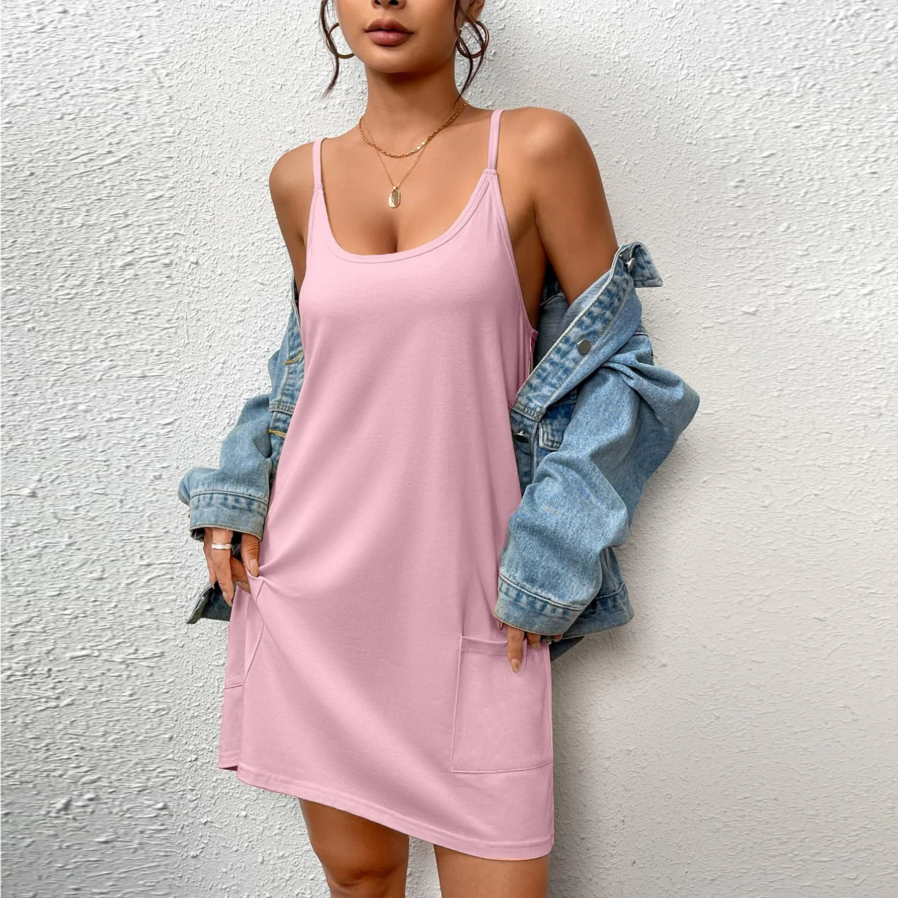 Damen Freizeitkleid mit Praktischen Taschen Heidi-Mode - Image 6