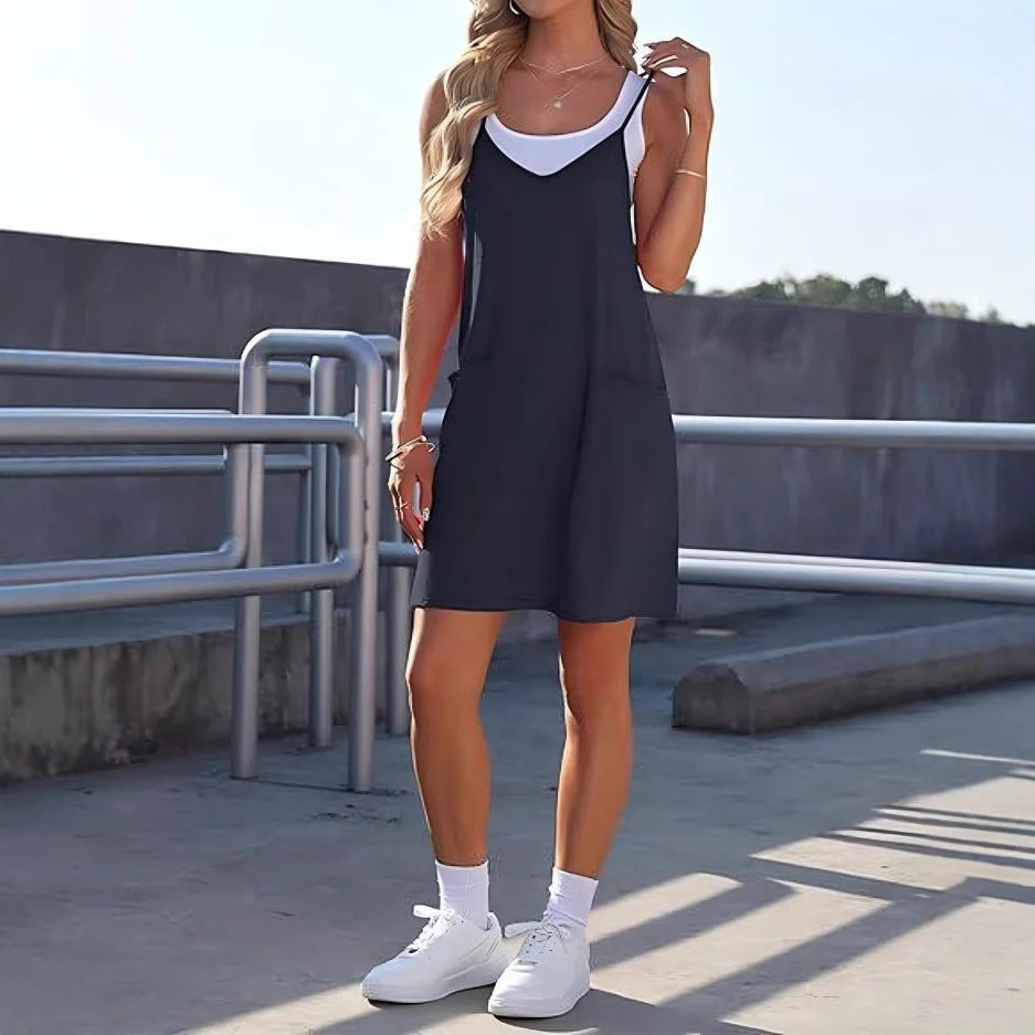 Damen Freizeitkleid mit Praktischen Taschen und Lockerem Schnitt Heidi-Mode - Image 4