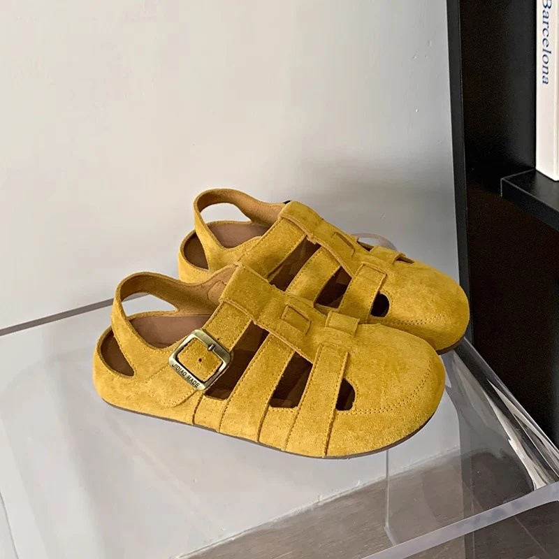 Damen Freizeitsandalen mit modischem Riemen und hochwertigem Wildleder Heidi Mode - Image 4