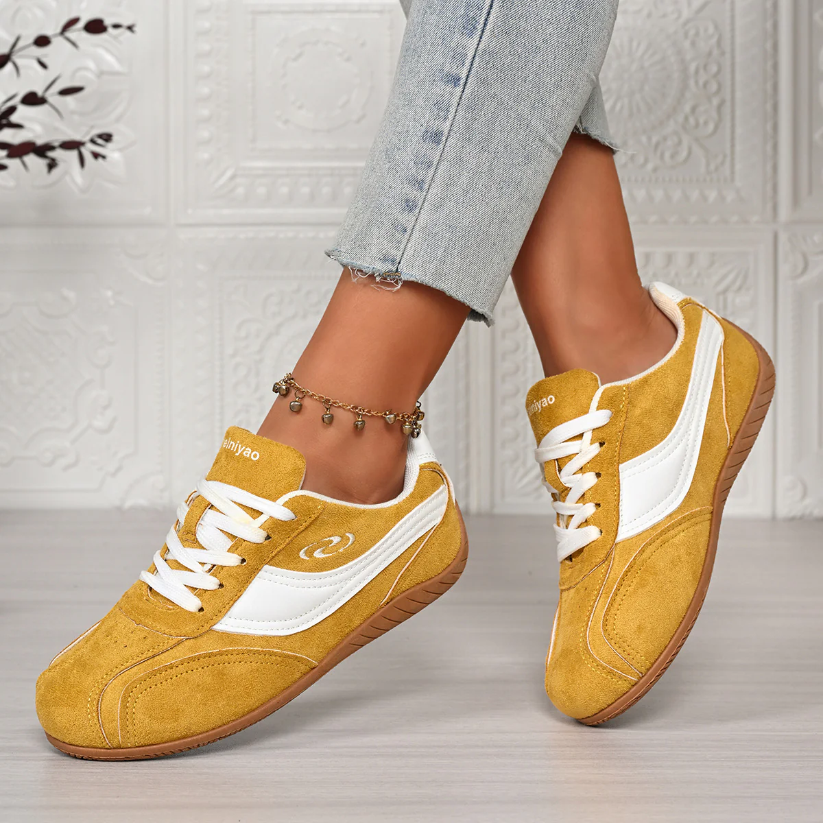 Damen Freizeitschuhe mit hochwertigem Veloursleder und rutschfester Gummisohle Heidi Mode - Image 7