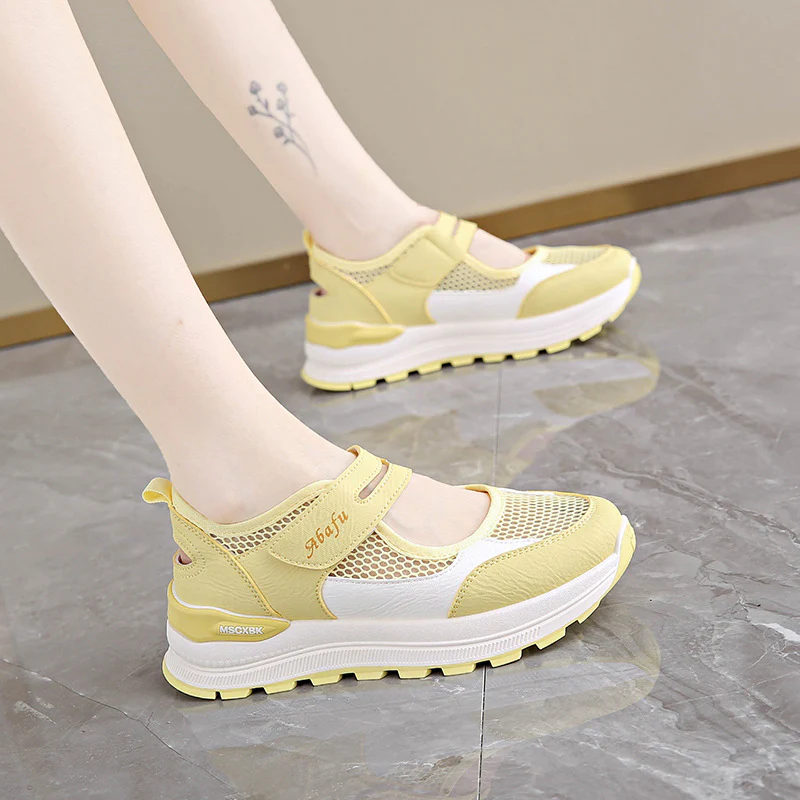 Damen Freizeitsneaker mit atmungsaktivem Mesh-Obermaterial und gepolsterter Innensohle Heidi Mode - Image 4