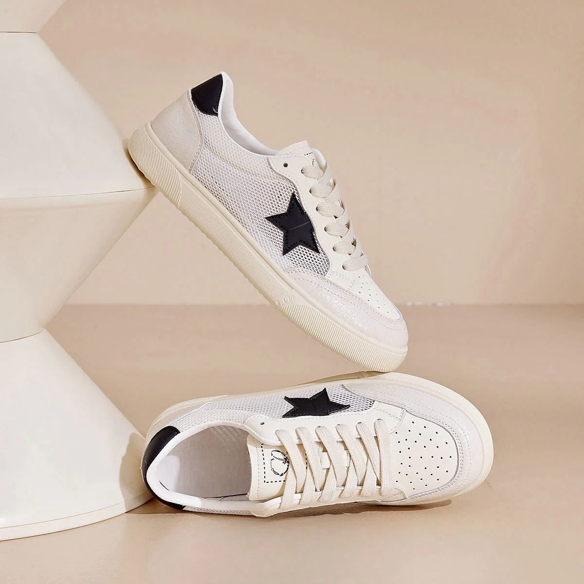 Damen Freizeitsneaker mit atmungsaktiver Mesh-Oberfläche und stabiler Sohle Heidi Mode - Image 3