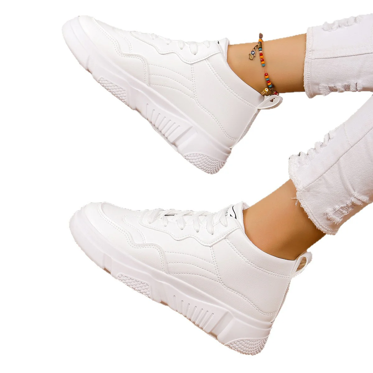 Damen Freizeitsneaker mit hohem Schaft und strukturierter Gummisol Heidi Mode - Image 5