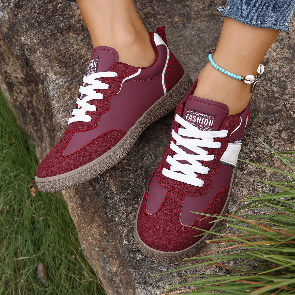 Damen Freizeitsneaker mit sportlichem Design und rutschfester Sohle Heidi Mode