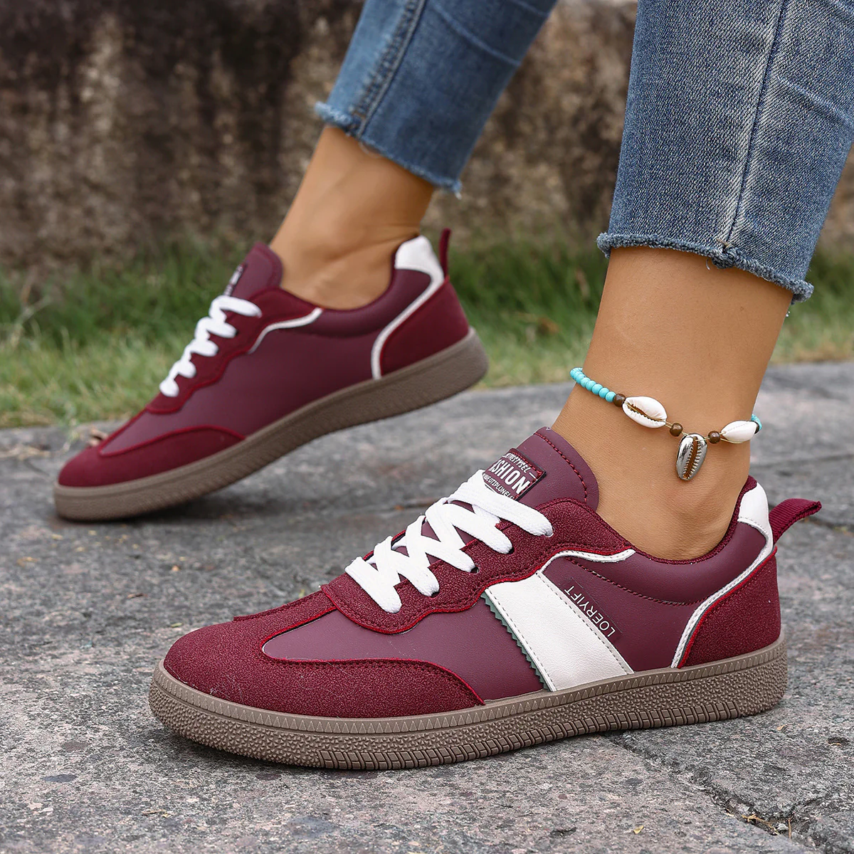 Damen Freizeitsneaker mit sportlichem Design und rutschfester Sohle Heidi Mode - Image 4