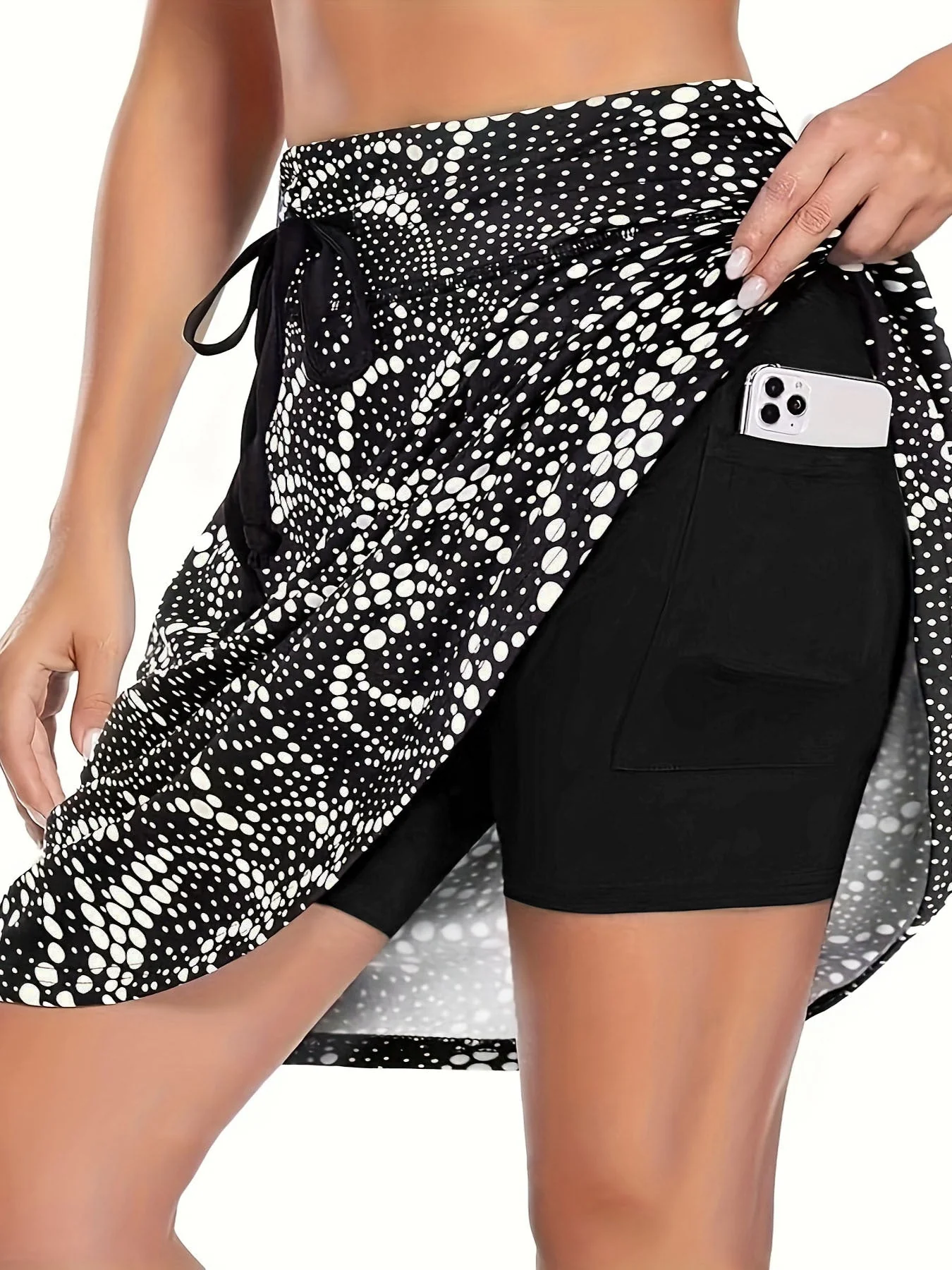 Damen Funktionelle Strandshorts mit Floralem Überwurf Heidi-Mode - Image 6