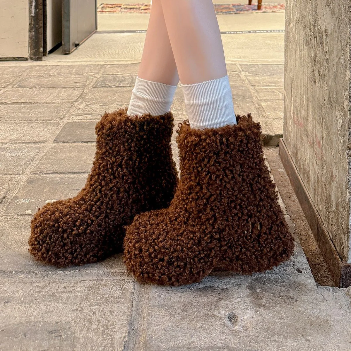 Damen Furry Boots im modernen Design Heidi Mode - Image 2