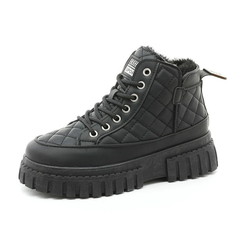 Damen gefütterte High-Top Sneakers mit rutschfester Profilsohle Heidi Mode - Image 5