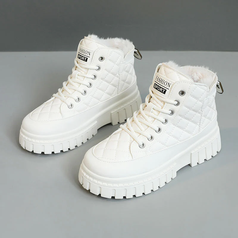 Damen gefütterte High-Top Sneakers mit rutschfester Profilsohle Heidi Mode - Image 8