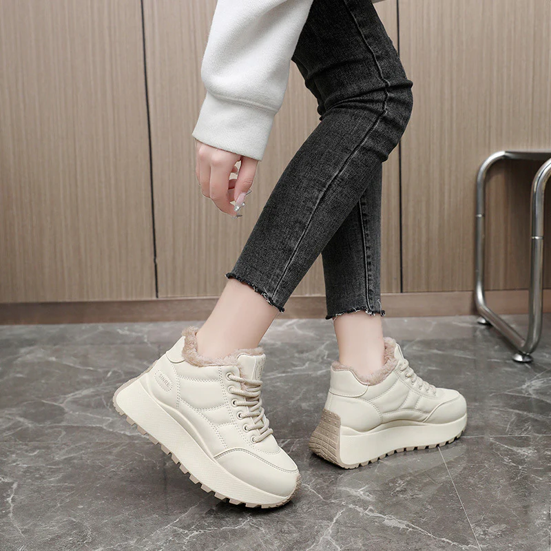 Damen gefütterte High-Top Sneakers mit rutschfester Sohle Heidi Mode - Image 3