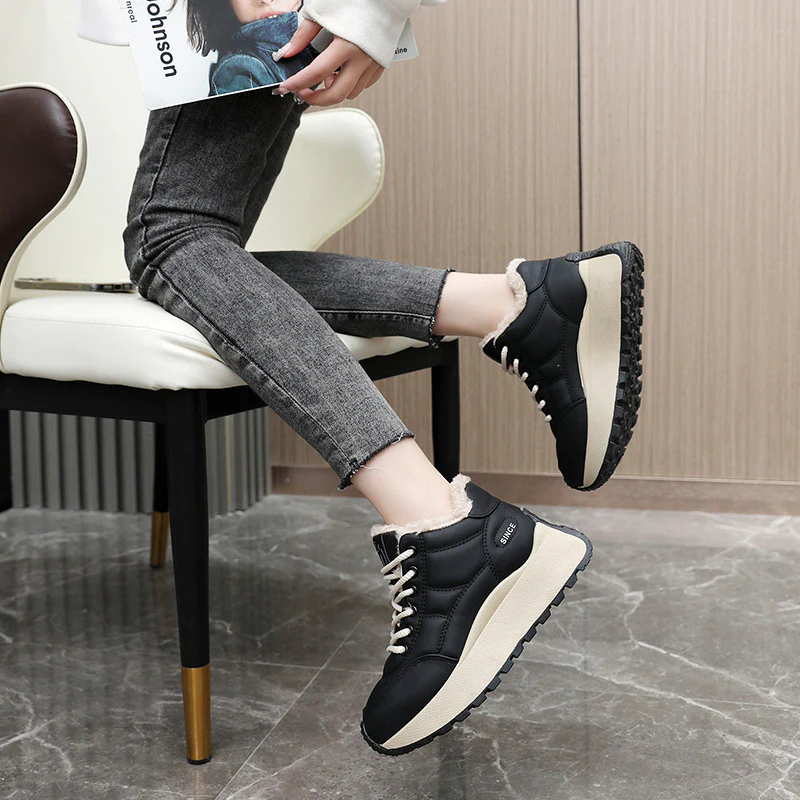 Damen gefütterte High-Top Sneakers mit rutschfester Sohle Heidi Mode - Image 4