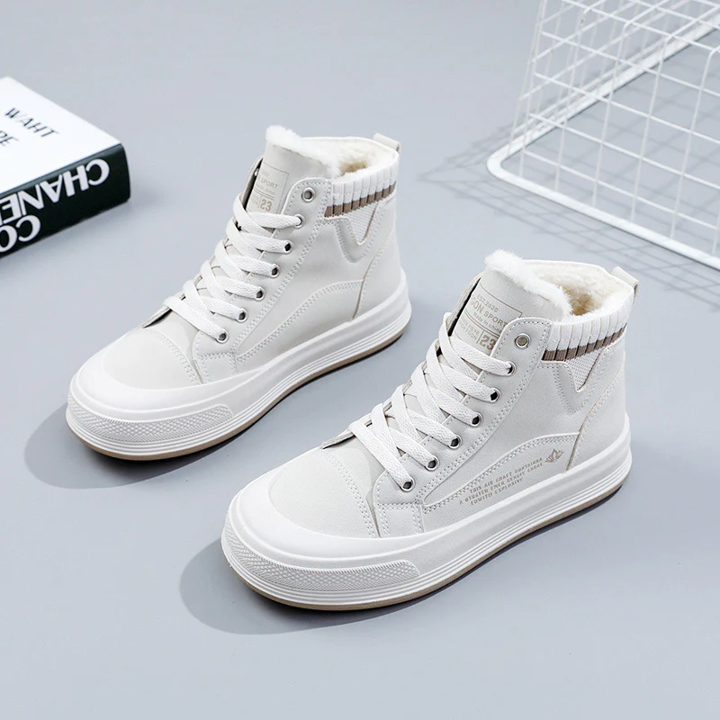Damen gefütterte High-Top Sneakers mit strapazierfähigem Obermaterial und rutschfester Sohle Heidi Mode - Image 7