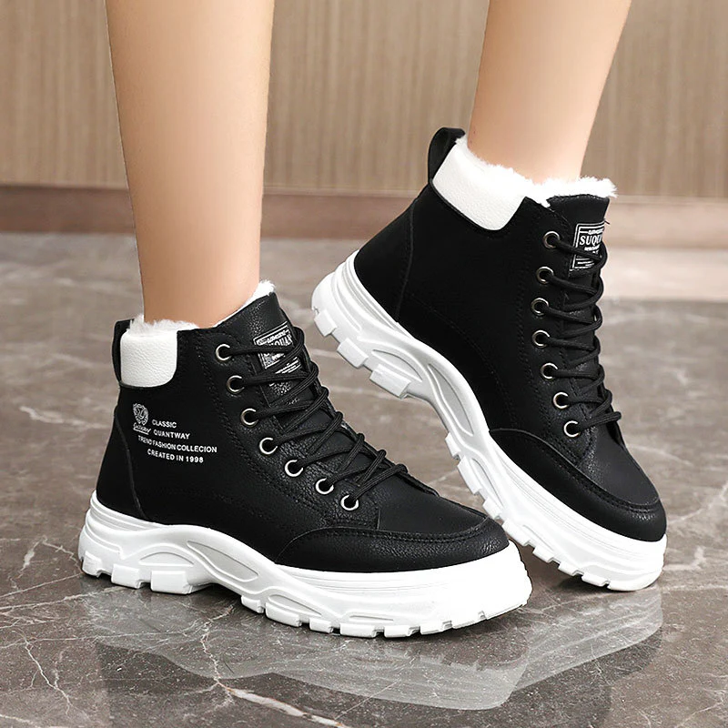Damen gefütterte High-Top Stiefel mit robustem Profil und rutschfester Sohle Heidi Mode - Image 3