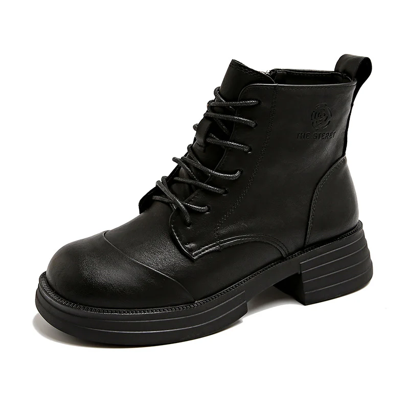 Damen gefütterte Stiefeletten mit modischem Zipper und derben Profilsohle Heidi Mode - Image 5