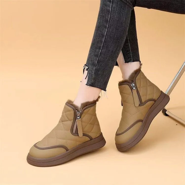 Damen gefütterte Winter-Boots mit modischem Steppdesign und rutschfester Sohle Heidi Mode - Image 2