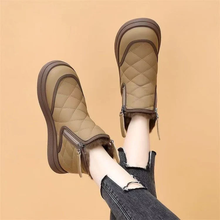 Damen gefütterte Winter-Boots mit modischem Steppdesign und rutschfester Sohle Heidi Mode - Image 4