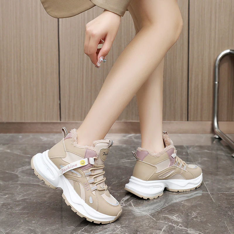 Damen gefütterte Winter-Sneaker mit rutschfester Sohle und atmungsaktivem Obermaterial Heidi Mode - Image 3