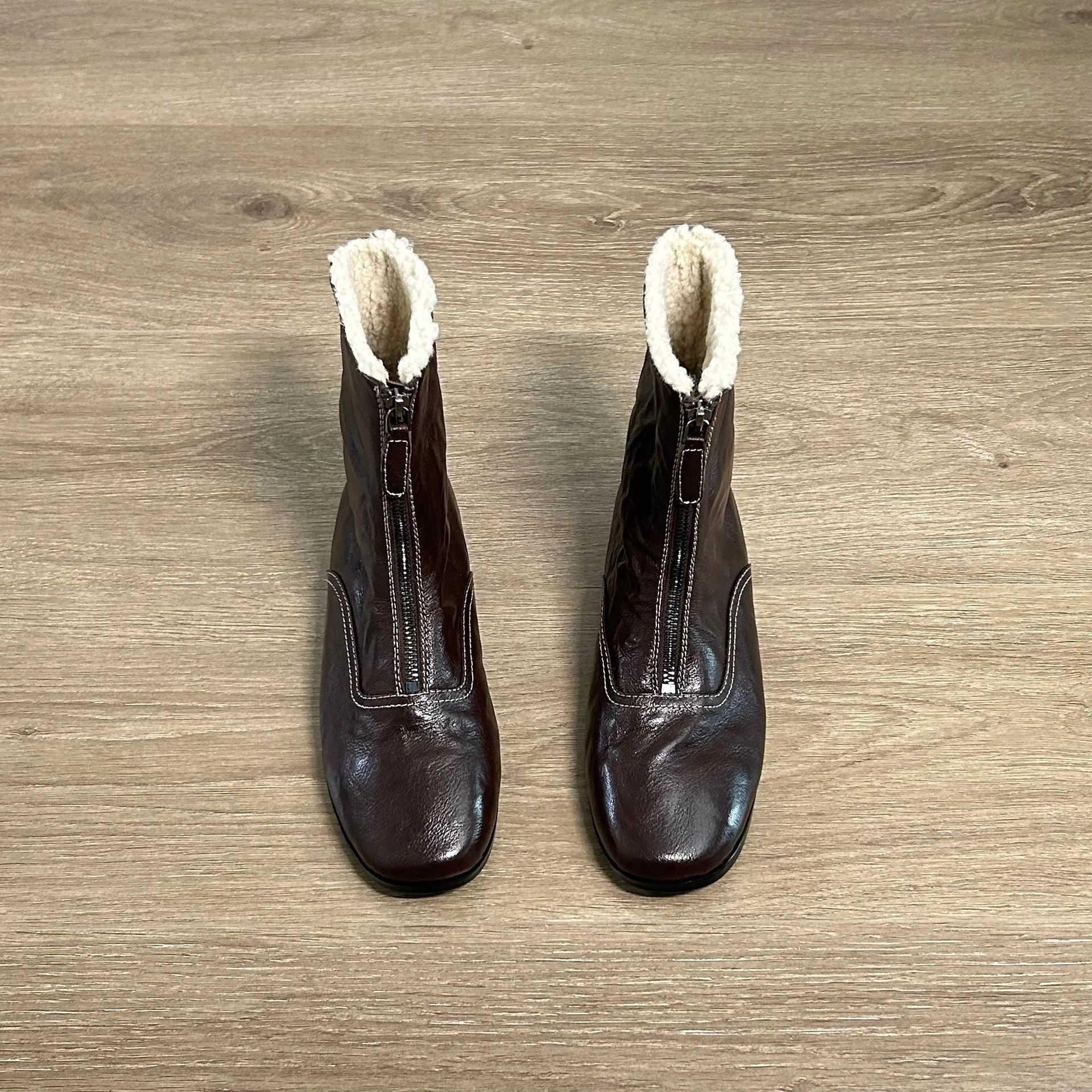 Damen gefütterte Winterstiefel mit modischem Reißverschluss und kuscheligem Kragen Heidi Mode - Image 4