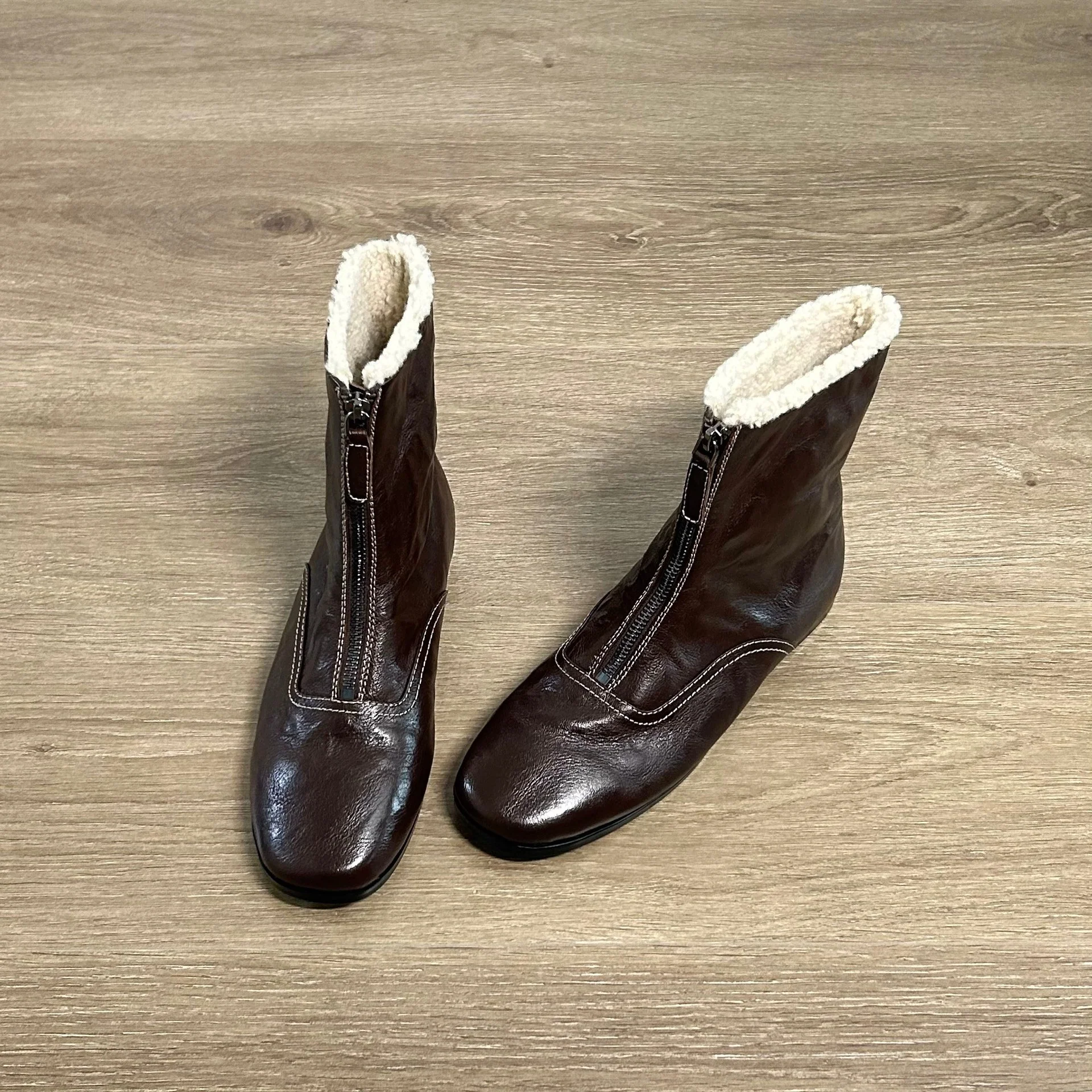 Damen gefütterte Winterstiefel mit modischem Reißverschluss und kuscheligem Kragen Heidi Mode - Image 7