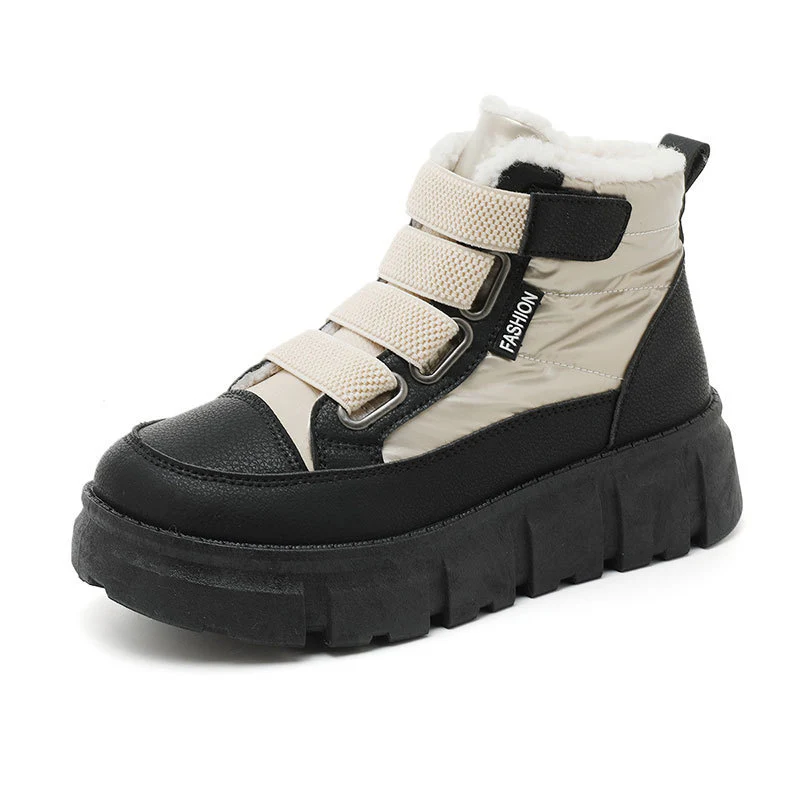 Damen gefütterte Winterstiefel mit robustem Gummi-Profil und verstellbarem Klettverschluss Heidi Mode - Image 5