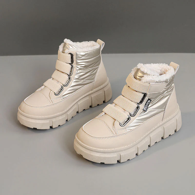 Damen gefütterte Winterstiefel mit robustem Gummi-Profil und verstellbarem Klettverschluss Heidi Mode - Image 7